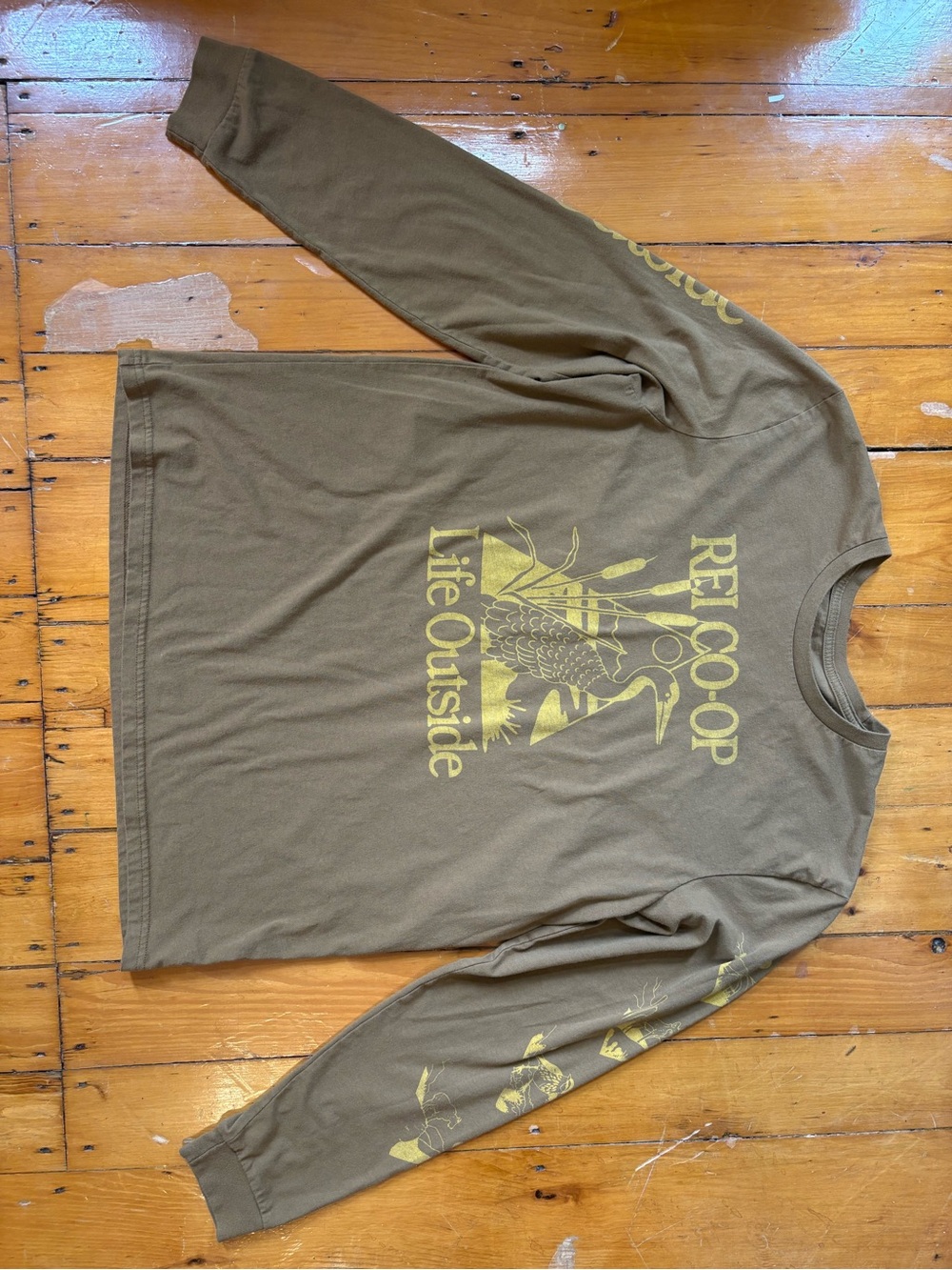 REI Co-op Olive Green Long-Sleeve T Shirt
